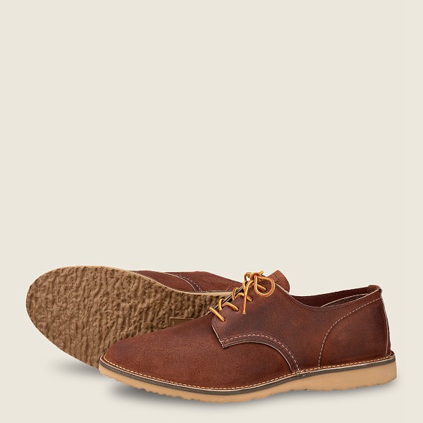 Red Wing Oxford Brown - Mens Weekender - Muleskinner Leather - 3219-WGBYZ